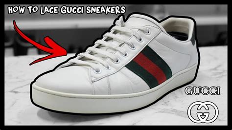 how to tie gucci ace sneakers|Gucci european lace shoes.